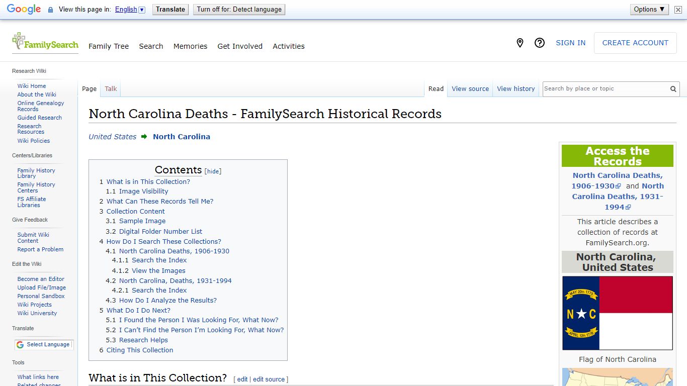 North Carolina Deaths - FamilySearch Historical Records